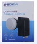 Sedea 40mm Feed Twin Lnb Universal - Lnb Twin Universel Premium (2 Sorties) 40mm, 0,1db