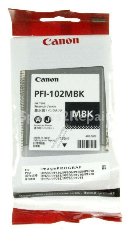 Canon Cartridge - Pfi-102 Mbk 0894b001 Ink Cartridge Black Matte 130ml