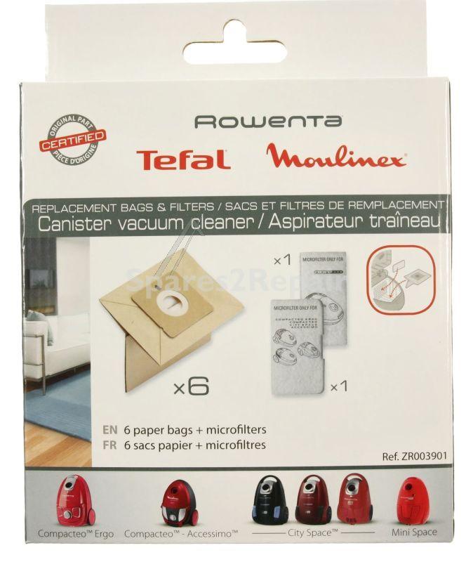 Vacuum Cleaner Bags - Zr003901 Bagx6 + Filterx2 [Groupe SEB]