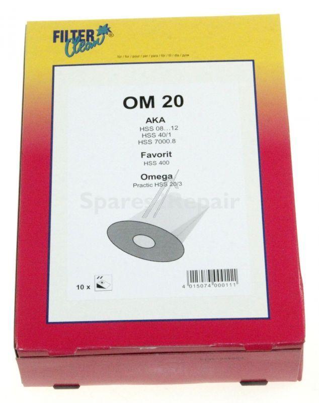 Filterclean Vacuum Cleaner Bags - Om20 000015-k Dust Bags X10