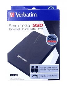 Verbatim Usb 2,5" Hard Discs - 32180 256gb Store N Go Slim Portable Ssd Usb 3 2 Gen 1 - Usb-c Festplatte Schwarz