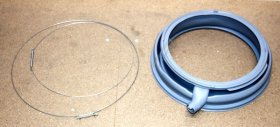Door Seal Washing Machine - 20007274 Boot Gasket Grease Resistant Without Lighting Nozzle - Silicone [Bosch Siemens]