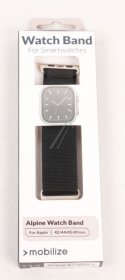 Mobilize Wristbands For Smartwatch - 82009 Alpine Loop Strap For Apple Watch 42-44-45-49mm - Black - Titanium