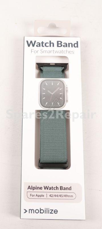 Mobilize Wristbands For Smartwatch - 82013 Mobilize Watch Strap - Alpine - Black Connector - For Apple 42-44-45-49mm - Green