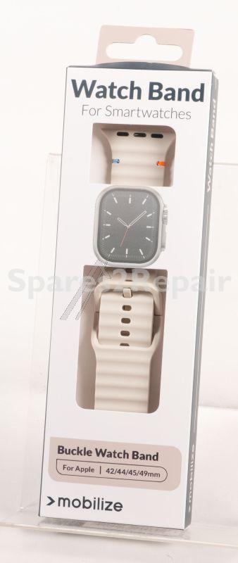 Mobilize Wristbands For Smartwatch - 81652 Mobilize Silicone Watch Strap - Buckle - For Apple 42-44-45-49mm - Starlight