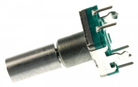 Alps Rotary Potentiometer - 24,5mm Encoder, Metallwelle M. Druckschalter, Print 12x11,7mm