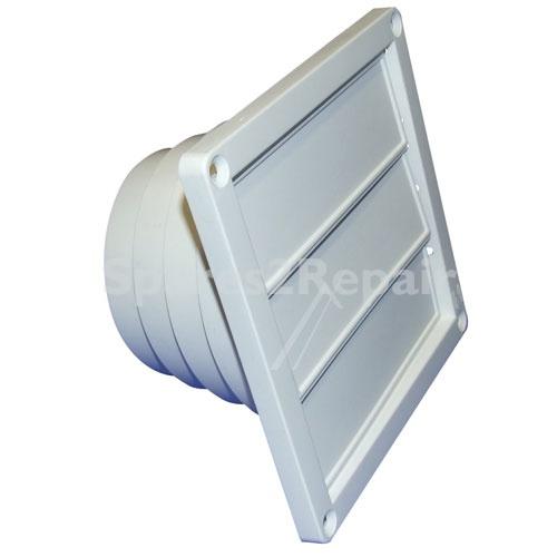 Nedco Air Extracter Flap - 502300 625 005 00 Extractor Fan Flap White Univ 100-130mm
