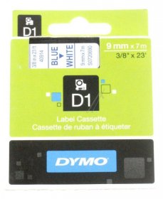 Dymo Colour Cartridge - S0720690 Label Tape Blue On White 9mm-7m Dymo D1 Tape