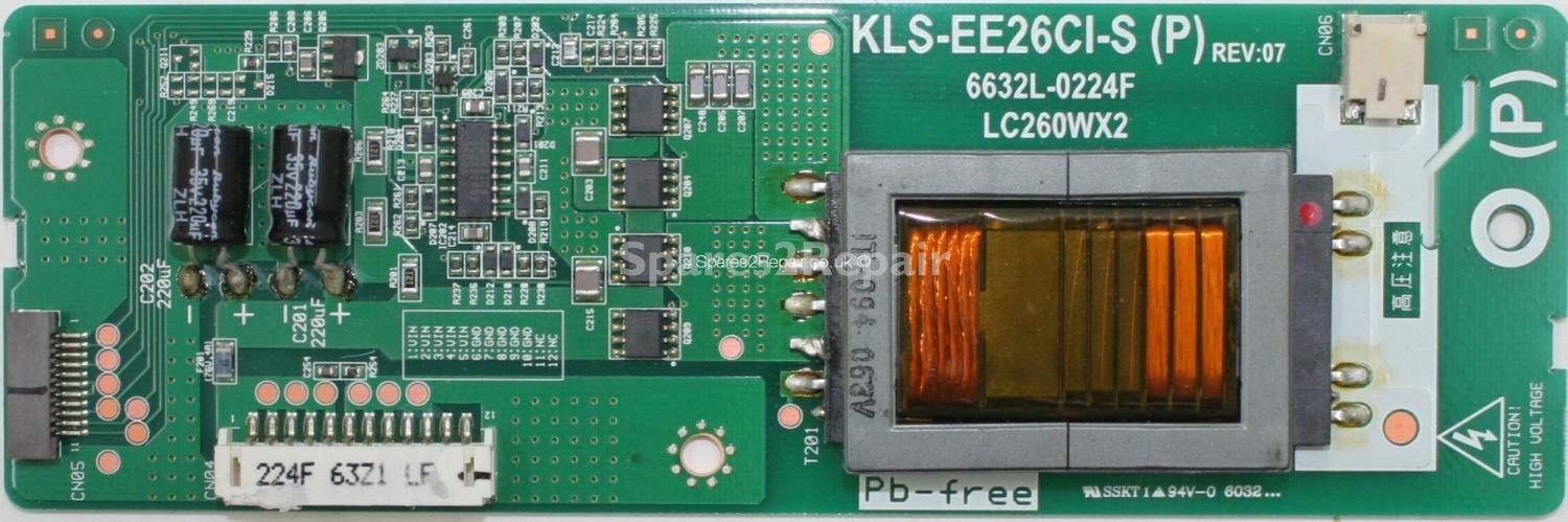 Bush IDLCD26TV22HD - Inverter - 6632L-0224F - KLS-EE26CI-S (P) - Rev 07 - LC260WX2