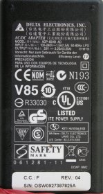 Delta Electronics Inc - Charger - ADP-65HB AD - Rev.04 - 20V 3.25A (Original)