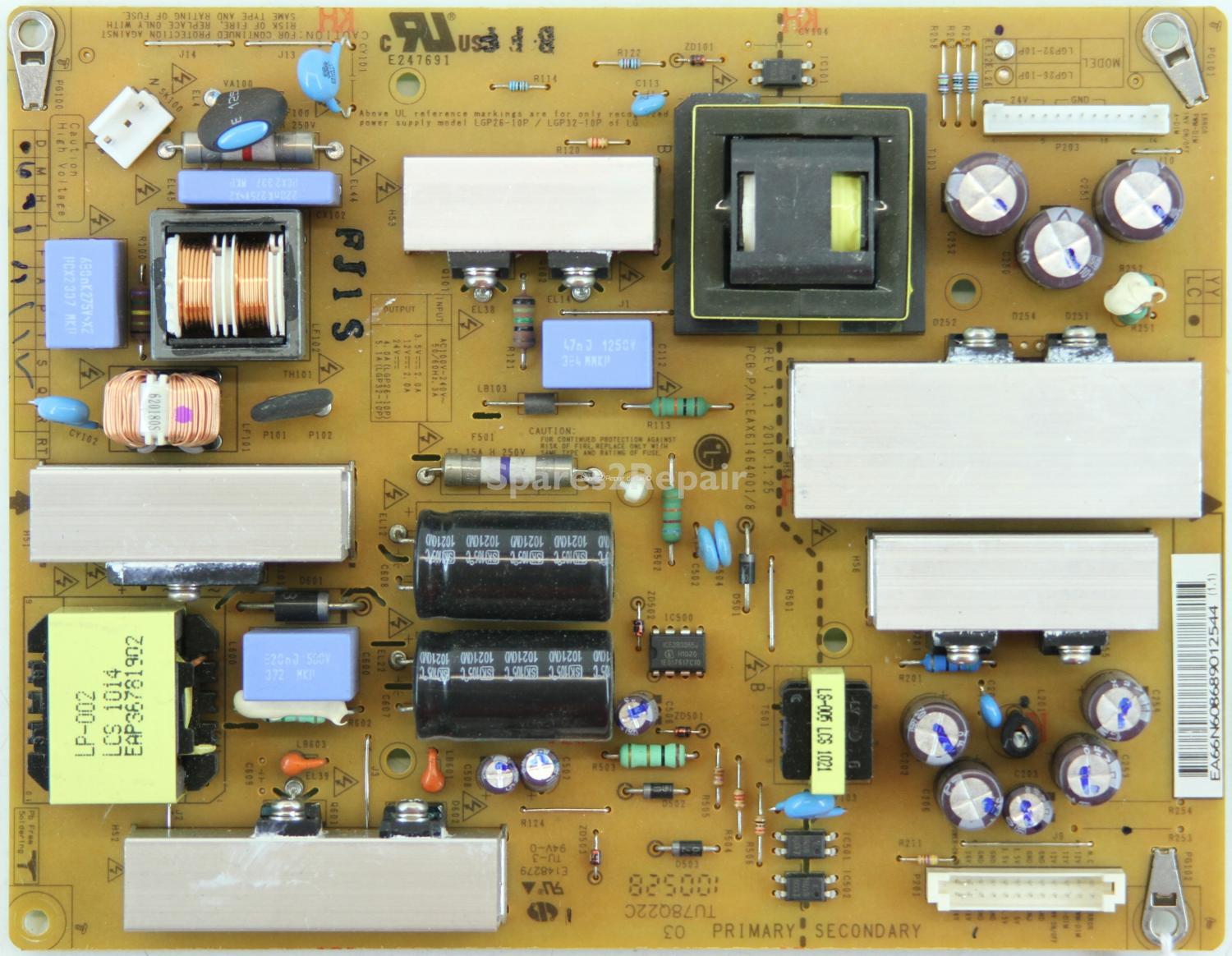LG 32LD490 - PSU - EAX61464001/8 - REV 1.1 - TU78Q22C