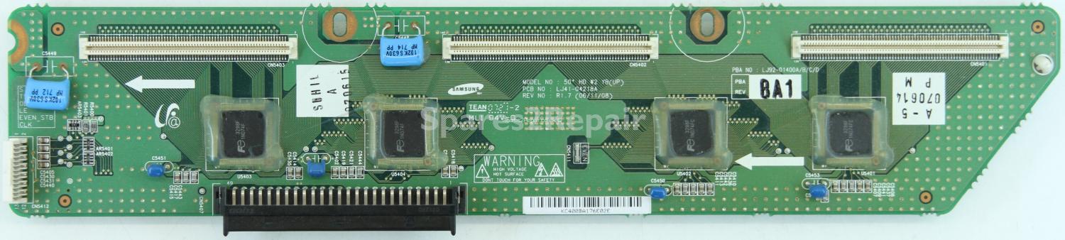 Samsung PS-50Q96HD - DRV - LJ92-01400A BA1 - LJ41-04218A - R1.7 - 50 HD W2 YB(UP)