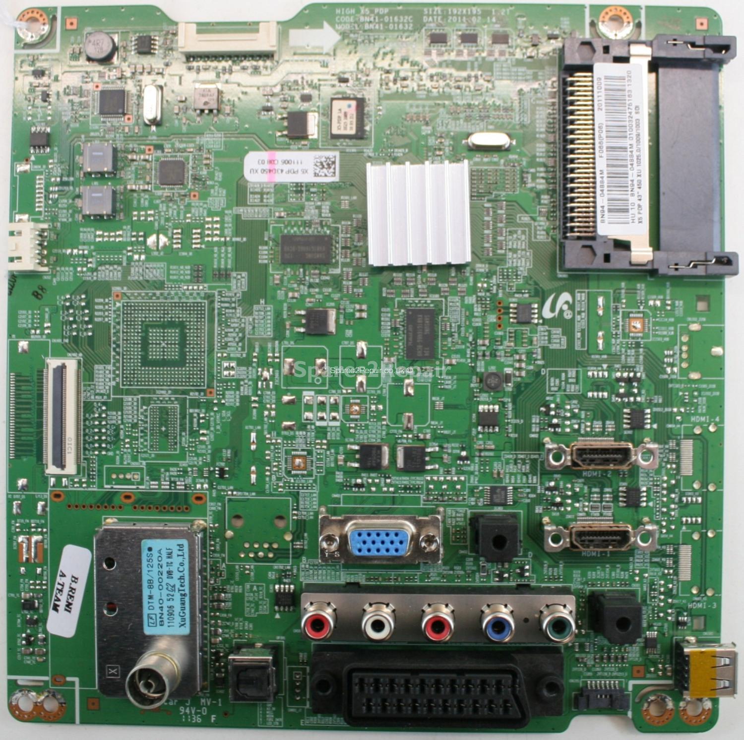 Samsung PS43D450A2W - Main AV - BN94-04884M - BN41-01632C - HIGH_X5_PDP