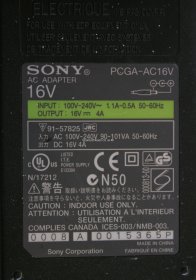 Sony - Charger - PCGA-AC16V - 16V 4A (Original)